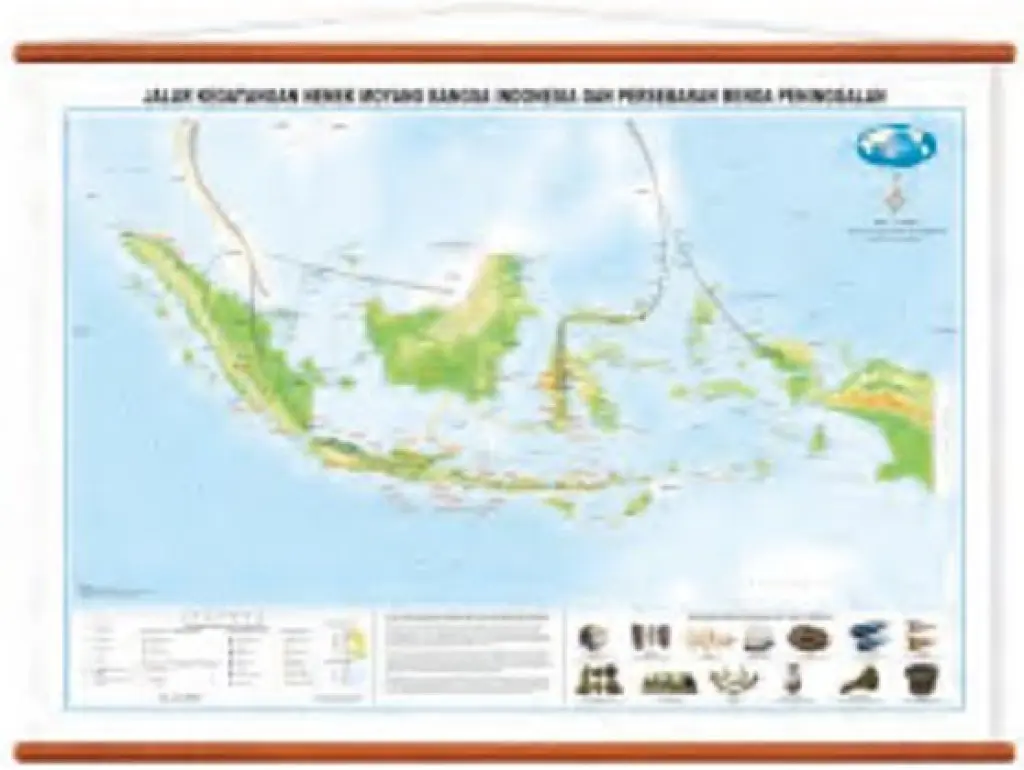 Peta Jalur Kedatangan Nenek Moyang Bangsa Indonesia Dan Persebaran Barang Peninggalan