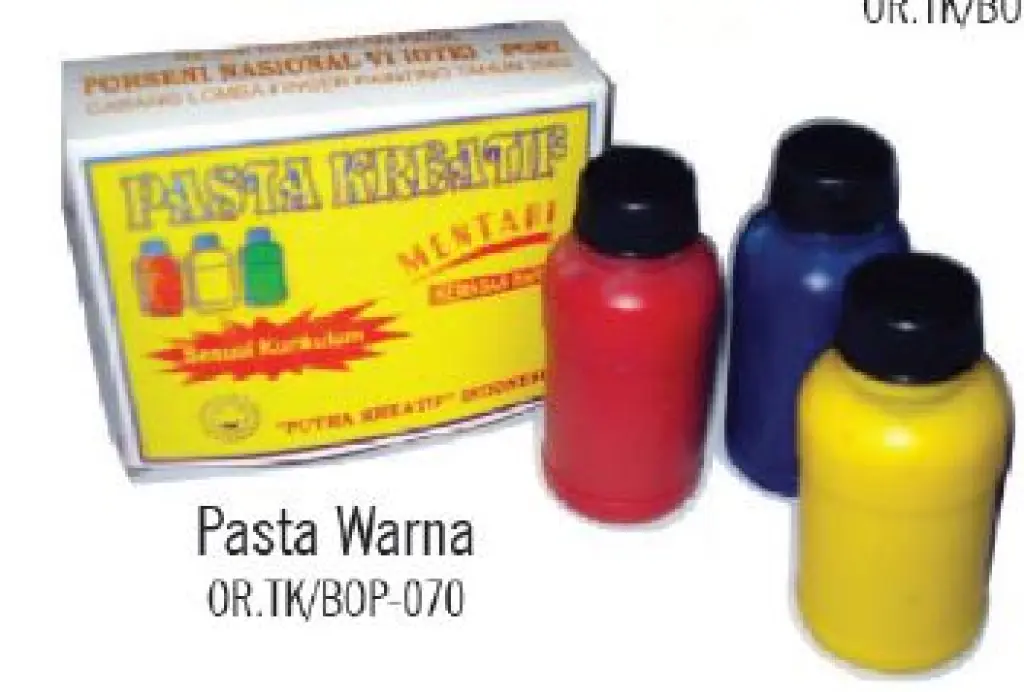 peralatan pembelajaran pasta warna