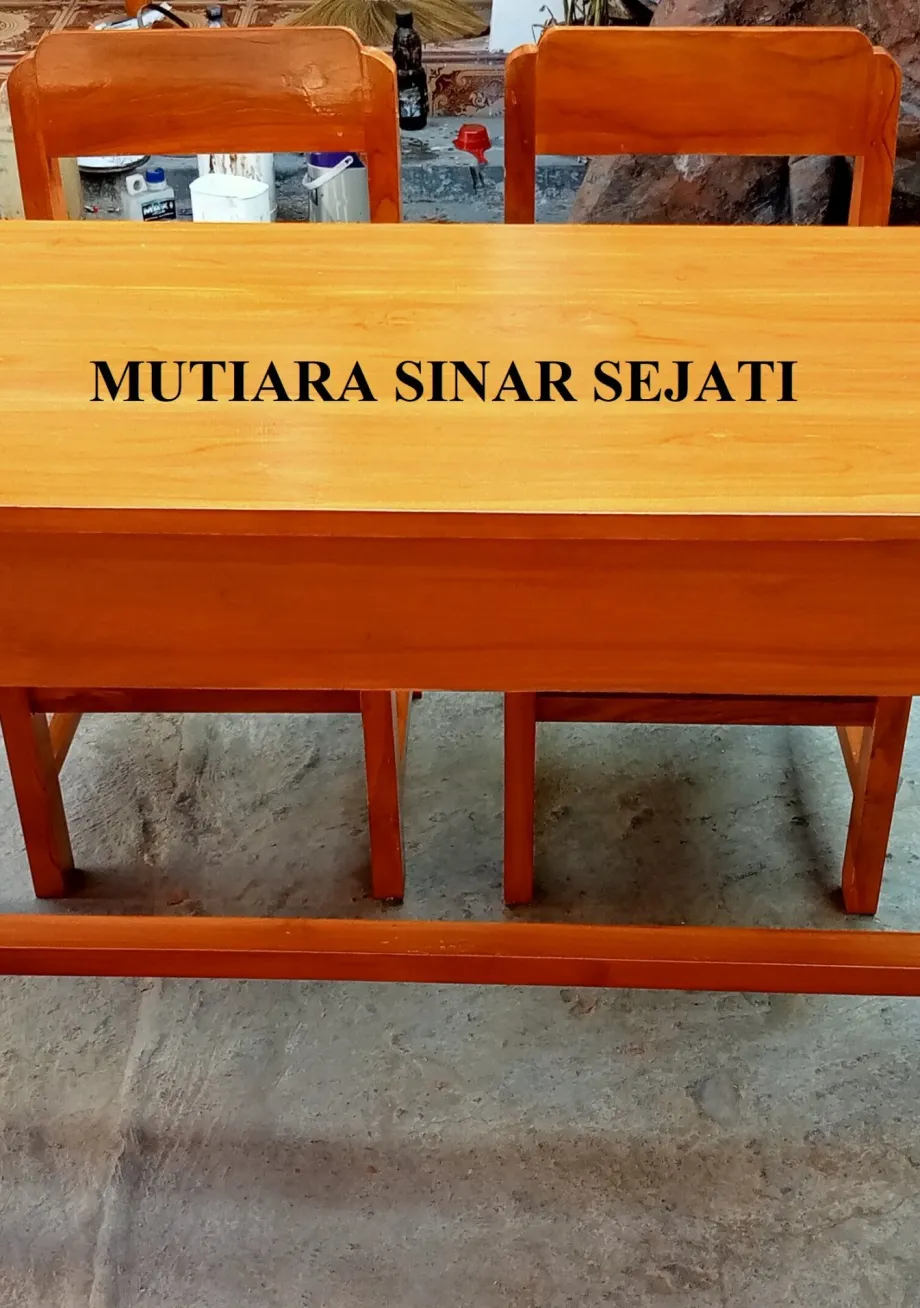 Meja Kerja MEJA KURSI  SEKOLAH / SISWA DOUBLE (1 MEJA 2 KURSI) KAYU JATI 2 ~item/2021/10/21/2