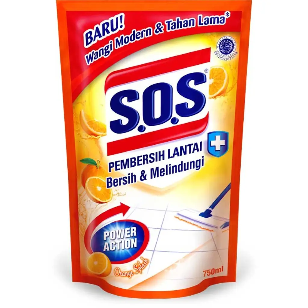 SOS Pembersih Lantai Orange Refill 750ml