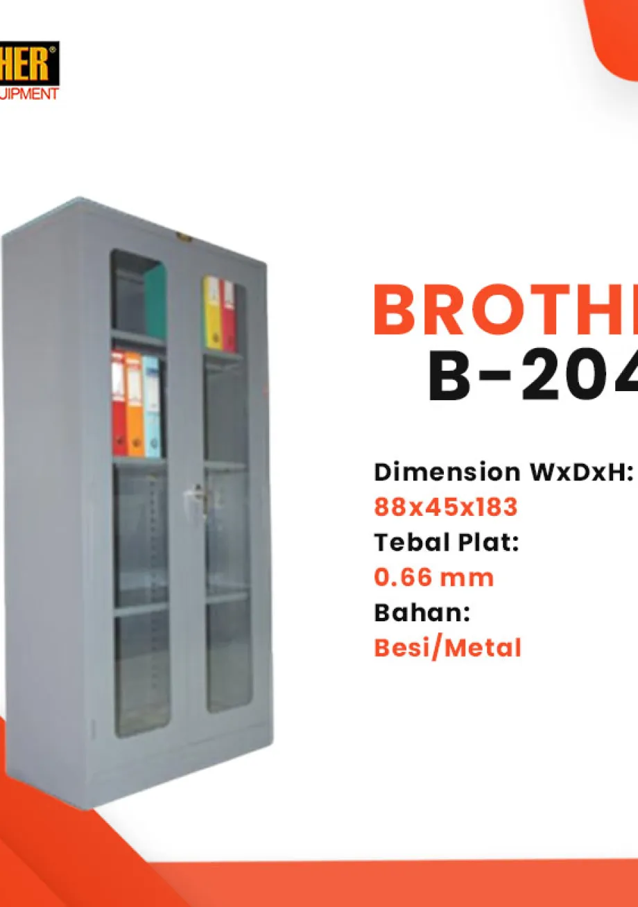 Lemari File - Filling Cabinet Almari Arsip Besi Brother B-204 Pintu Ayun 1 ~item/2021/10/5/b204g