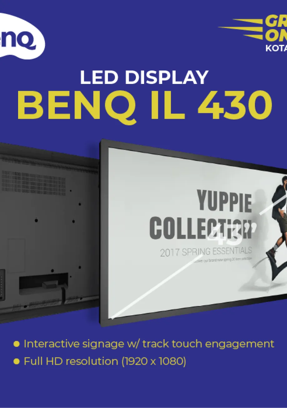 Televisi Touch Signage LED Display BenQ IL430 1 ~item/2021/10/5/benq_il_430