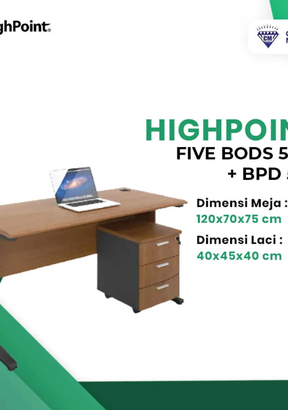 Meja Kerja Meja HIGHPOINT FIVE BODS 5052 + BPD 5151 1 ~item/2021/10/5/bods5052bpd5151