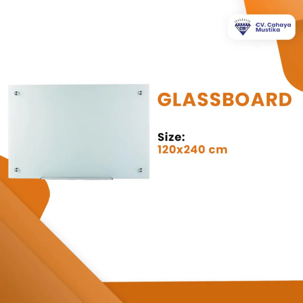 Glassboard Papan Tulis Kaca Uk 120 x 240 cm