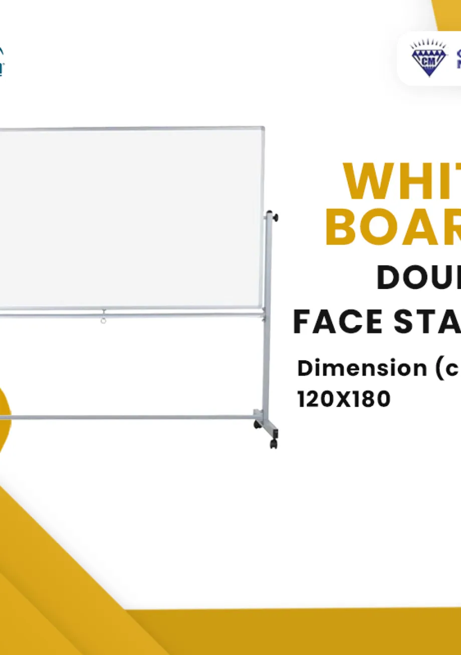 Papan Tulis Spidol Papan Tulis Whiteboard Standing Magnet Uk. 120 x 180 cm (Double Face) Millenium 1 ~item/2021/10/5/milstd120x180