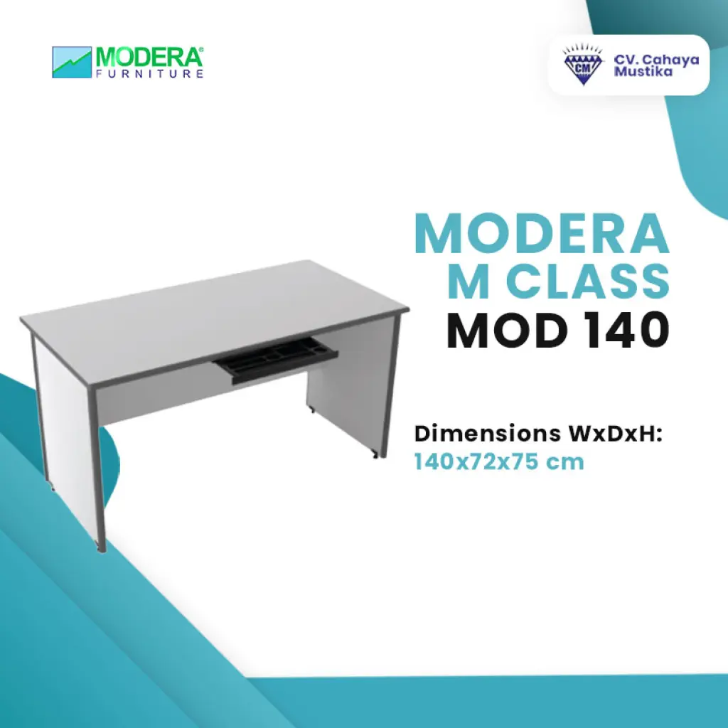 Meja Kantor Modera M Class MOD 140 Uk 140 x 72 x 75 cm