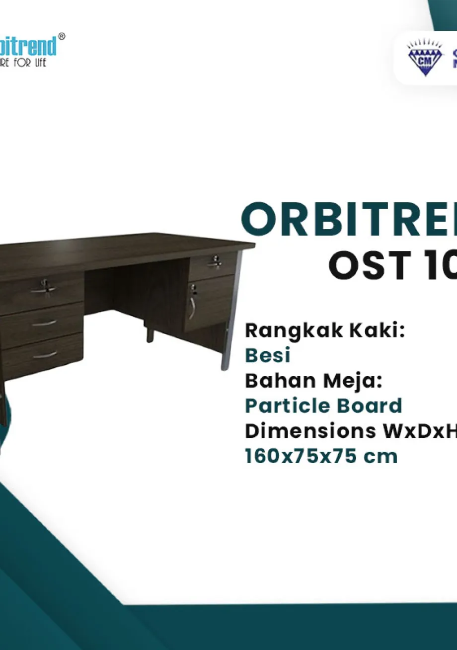 Meja Kerja Meja Kantor ORBITREND ORBIT OST 1080 (160 x 75 x 75 cm) 1 ~item/2021/10/5/ost1080