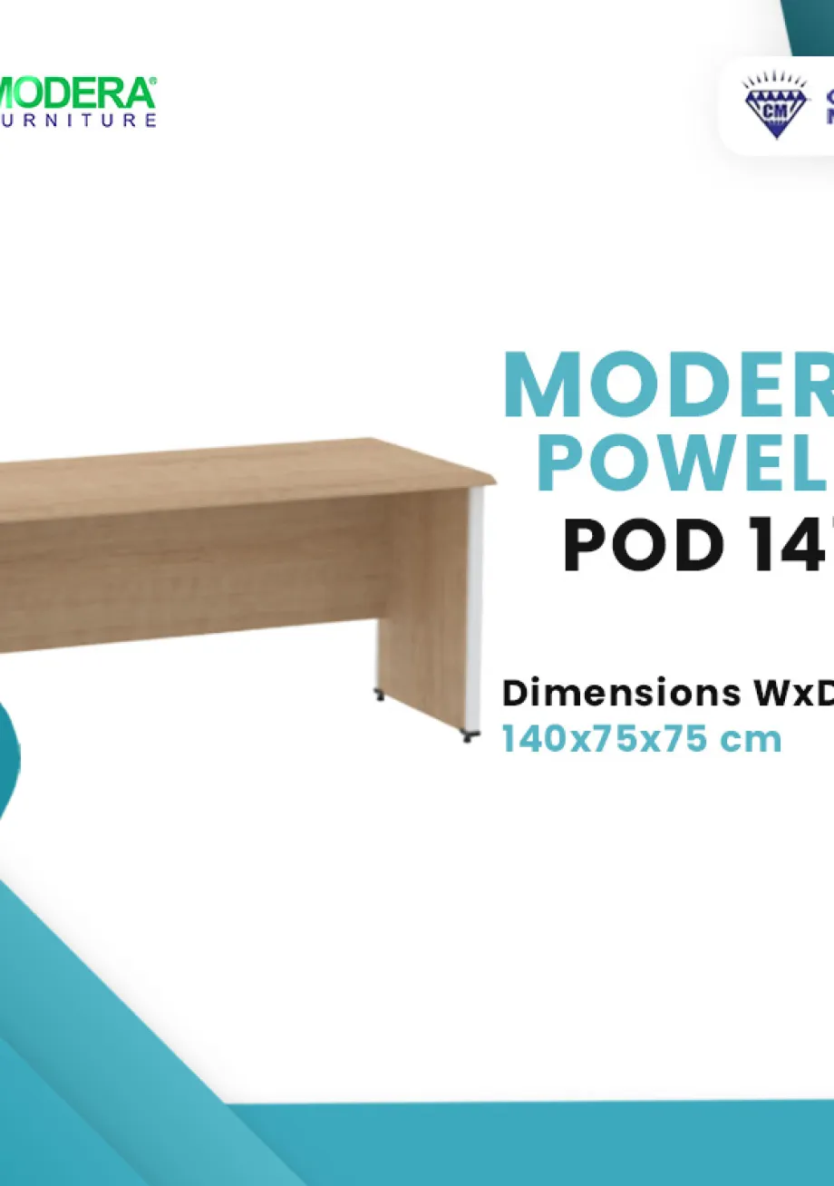 Meja Kerja Meja Kerja Kantor Modera Powell 1 POD 1475 Uk. 140 x 75 x 75 cm 1 ~item/2021/10/5/pod1475