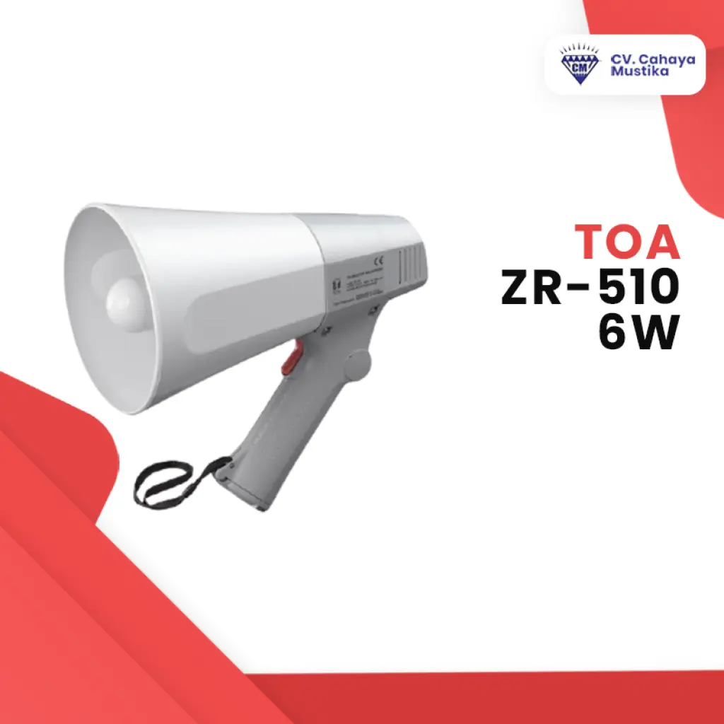 HANDGRIP MEGAPHONE TOA ZR510S  ZR510W 6W WITH SIRENEWHISTLE