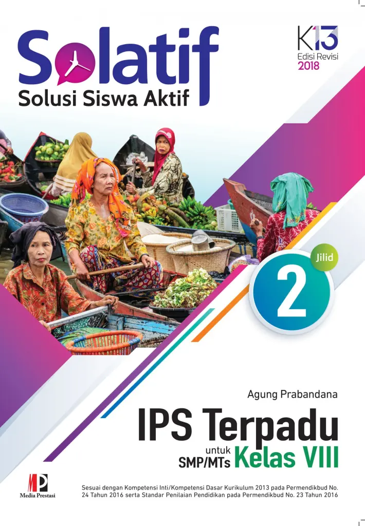 SOLATIF IPS Terpadu SMPMTs Kelas VIII  Kurikulum 2013 Edisi Revisi 2016 Logo 2018