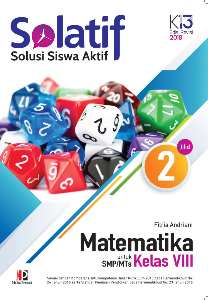 SOLATIF Matematika SMPMTs Kelas VIII  Kurikulum 2013 Edisi Revisi 2016 Logo 2018