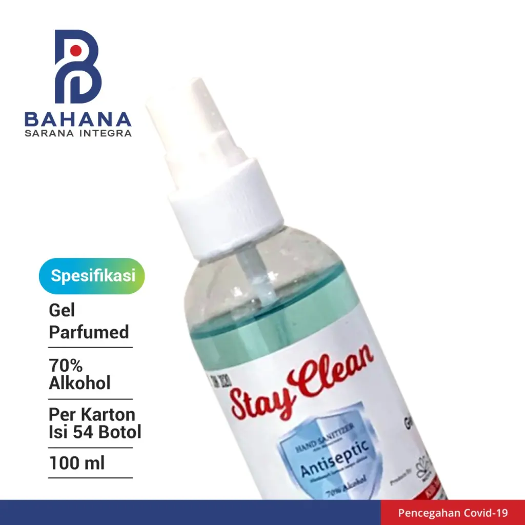 Stay Clean Hand Sanitizer 100 ml Spray X 54 Botol 