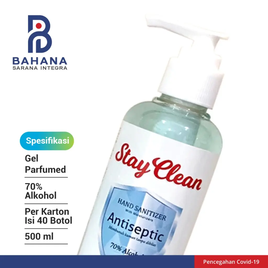 Stay Clean Hand Sanitizer 500 ml x 24 botol 