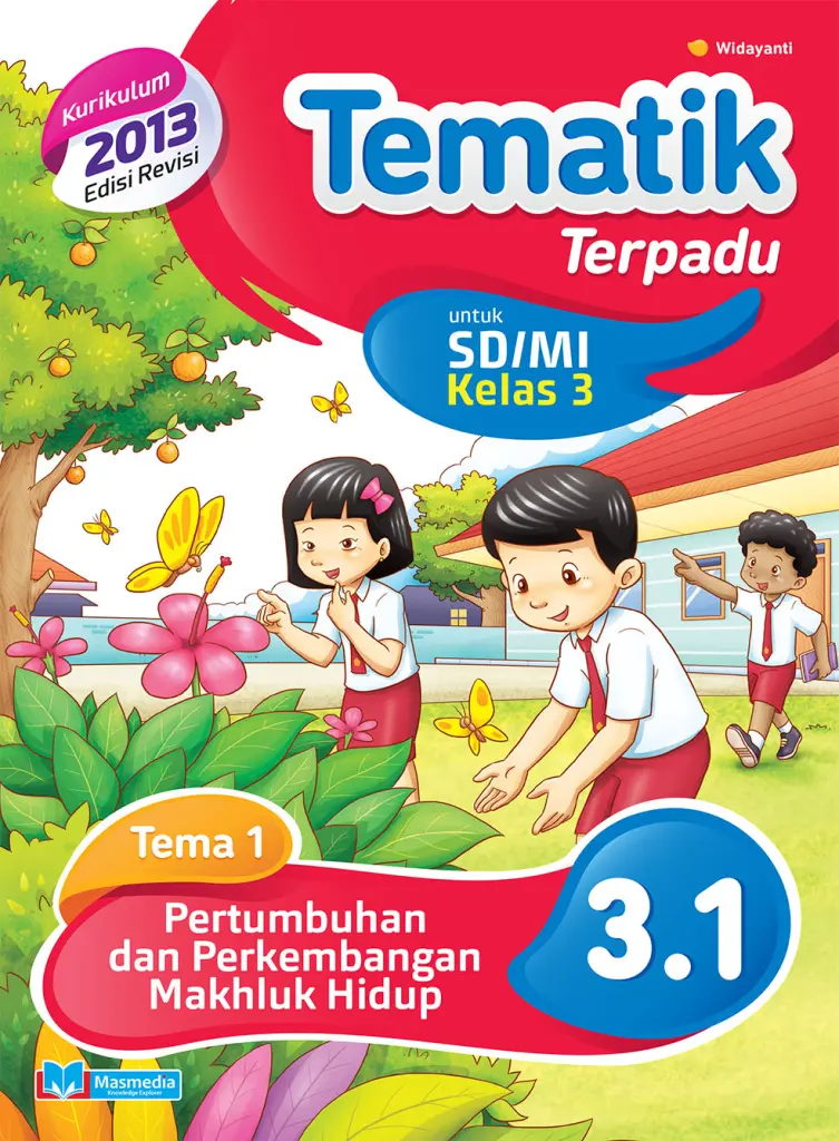 Tematik Terpadu Pertumbuhan dan Perkembangan makhluk Hidup SDMI Kelas 3 Tema 1  Kurikulum 2013 Edisi Revisi