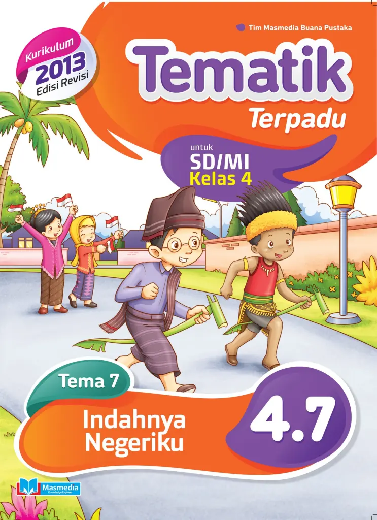 Tematik Terpadu Indahnya Negeriku SDMI kelas 4 tema 7 kurikulum 2013 revisi 2016 logo 2017