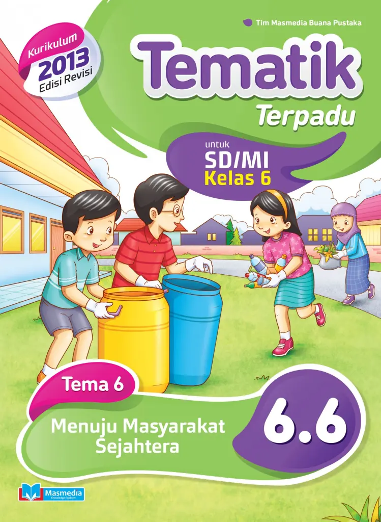 Tematik Terpadu Menuju Masyarakat Sejahtera SDMI kelas 6 tema 6  Kurikulum 2013 Edisi Revisi