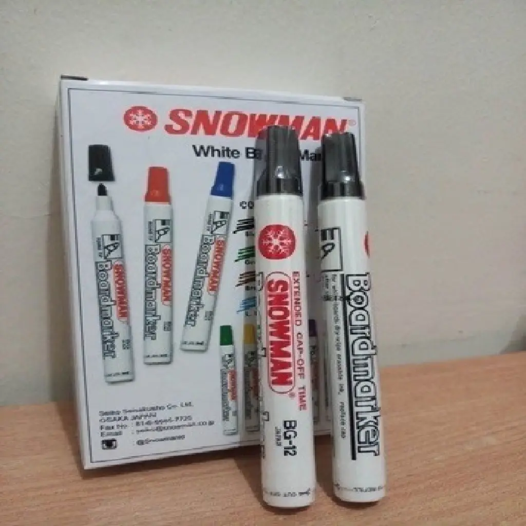 SPIDOL SNOWMAN HITAM WHITE BOARD  PACK