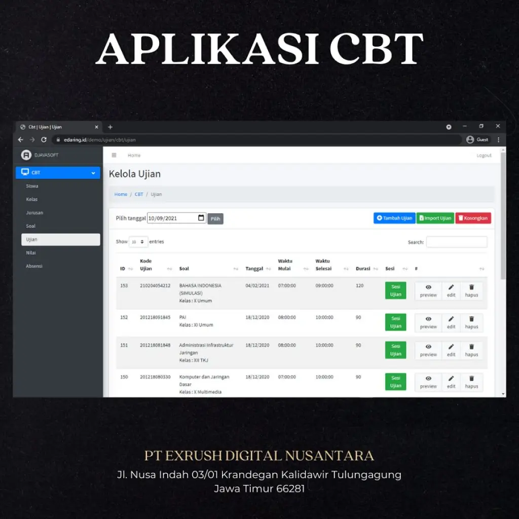 APLIKASI UJIAN SISWA CBTCOMPUTER BASED TEST