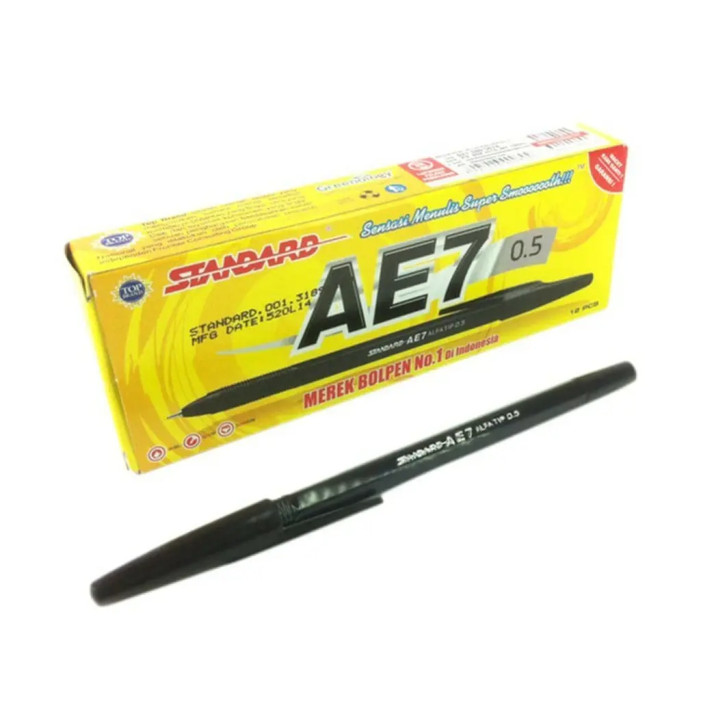 PULPEN STANDARD AE7 HITAM  PACK