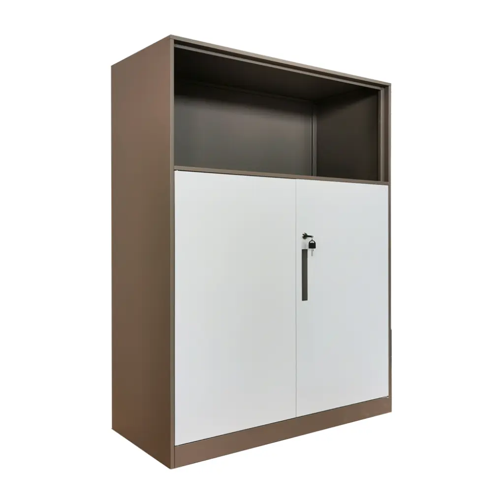 Tiger Almari Pintu Ayun ZYFCA9T BROWN WHITE Half Height