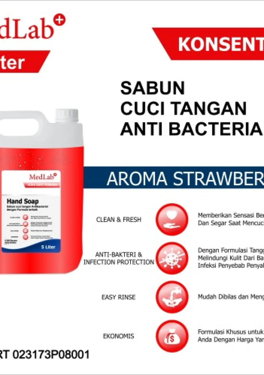 Disposable Consumable Lainnya DESINFEKTAN MEDLAB 5 LTR ANTI BACTERIAL 1 ~item/2022/3/29/sabun_cuci_tangan_medlab_5_ltr_anti_bacterial