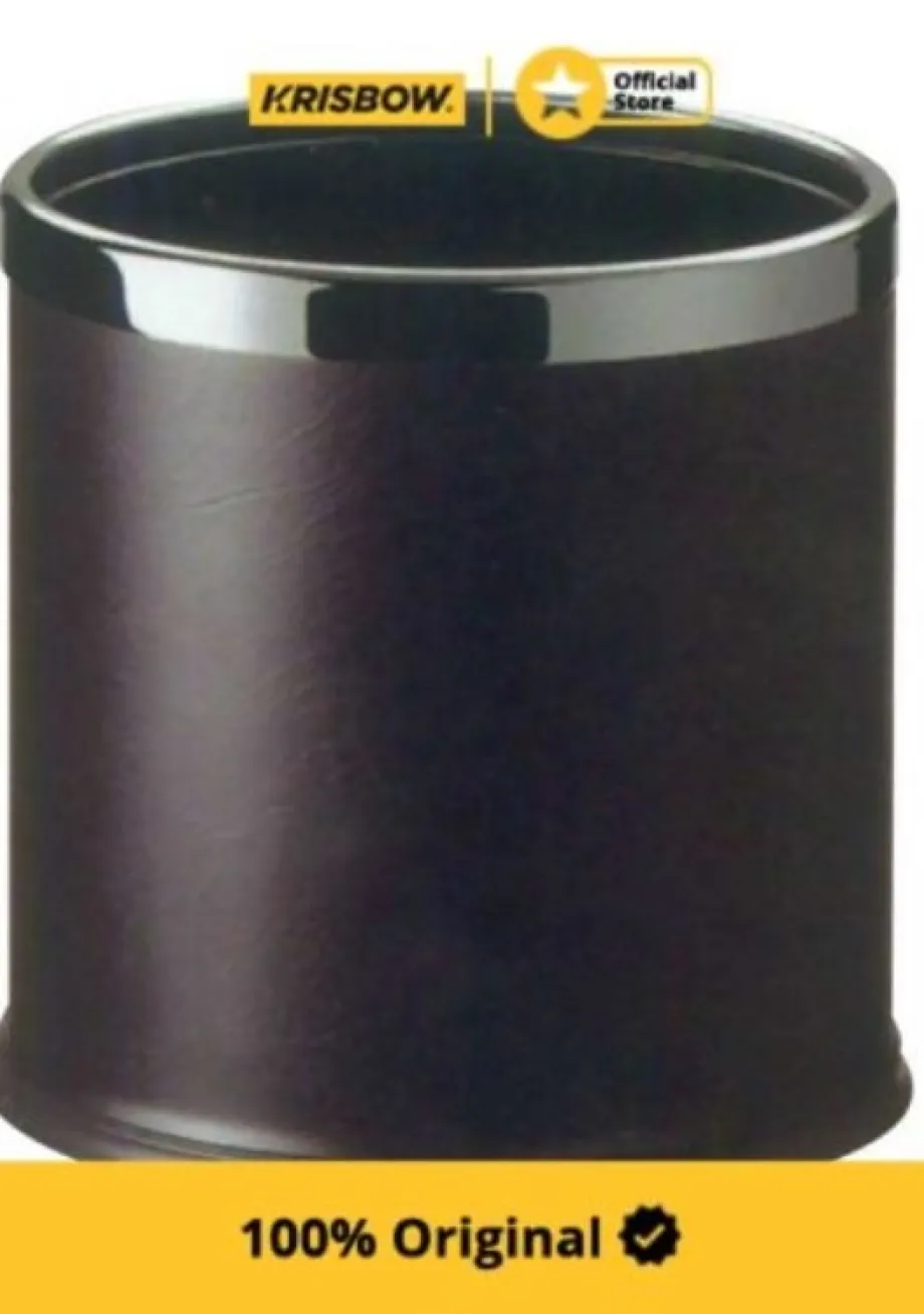 Tempat Sampah Krisbow Tempat Sampah Round 22.5X27 Cm - Hitam 1 ~item/2022/4/16/4