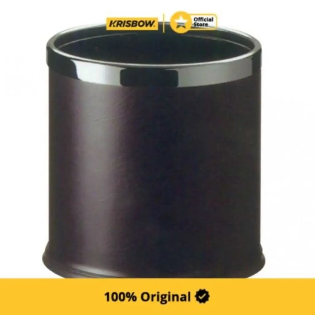 Krisbow Tempat Sampah Round 225X27 Cm  Hitam
