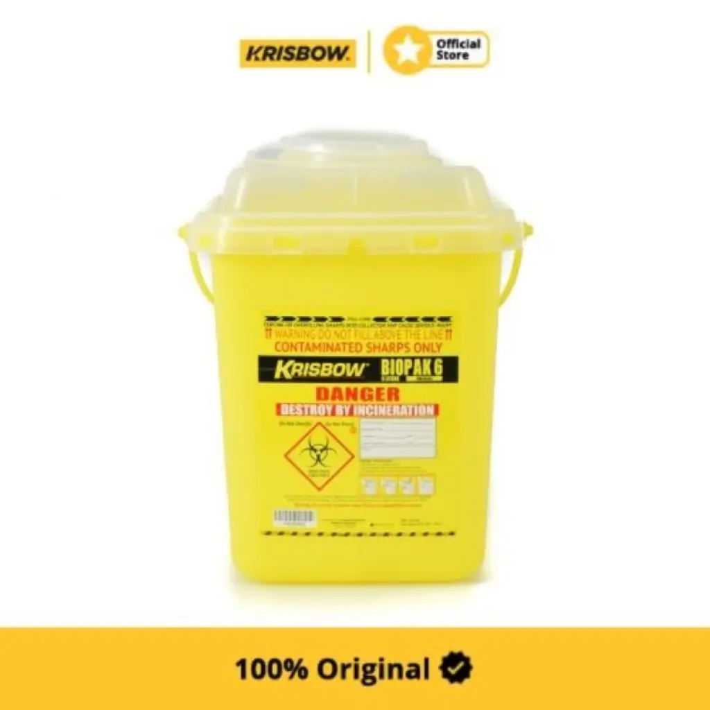 Krisbow 6 Ltr Biopak Tempat Sampah Medis
