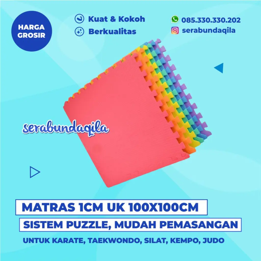 Matras puzzle beladiri silat muatai murah 100x100cmx 1cm