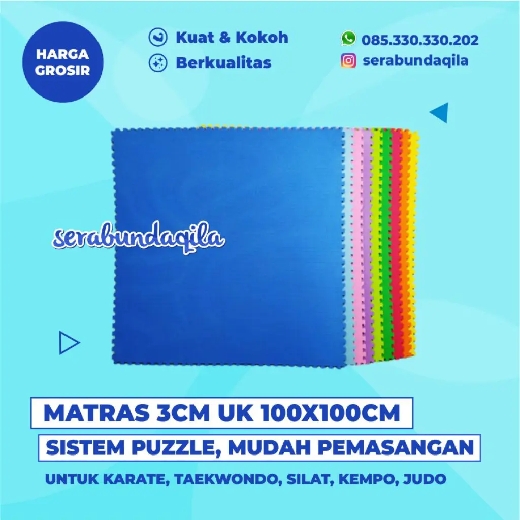 matras silat beladiri taekwondo kempo 100x100cmx3cm