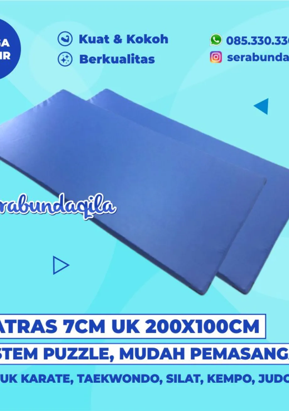 Pelindung Bela Diri matras tatami judo / gulat / aikido / yongmoodo tebal 7cm 1 ~item/2022/4/8/matras_7cm_200x100cm_sera