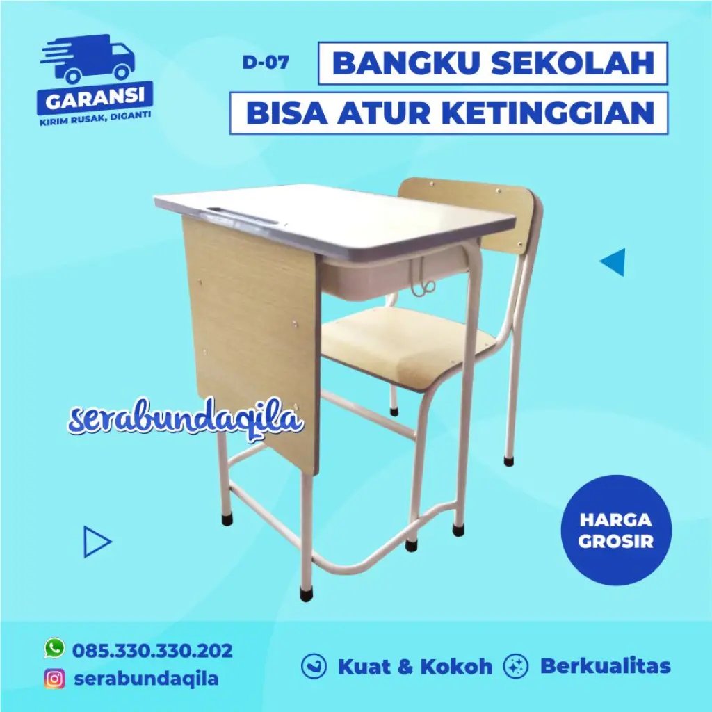 D07 meja kursi sekolah cocok untuk SD  SMP  SMA