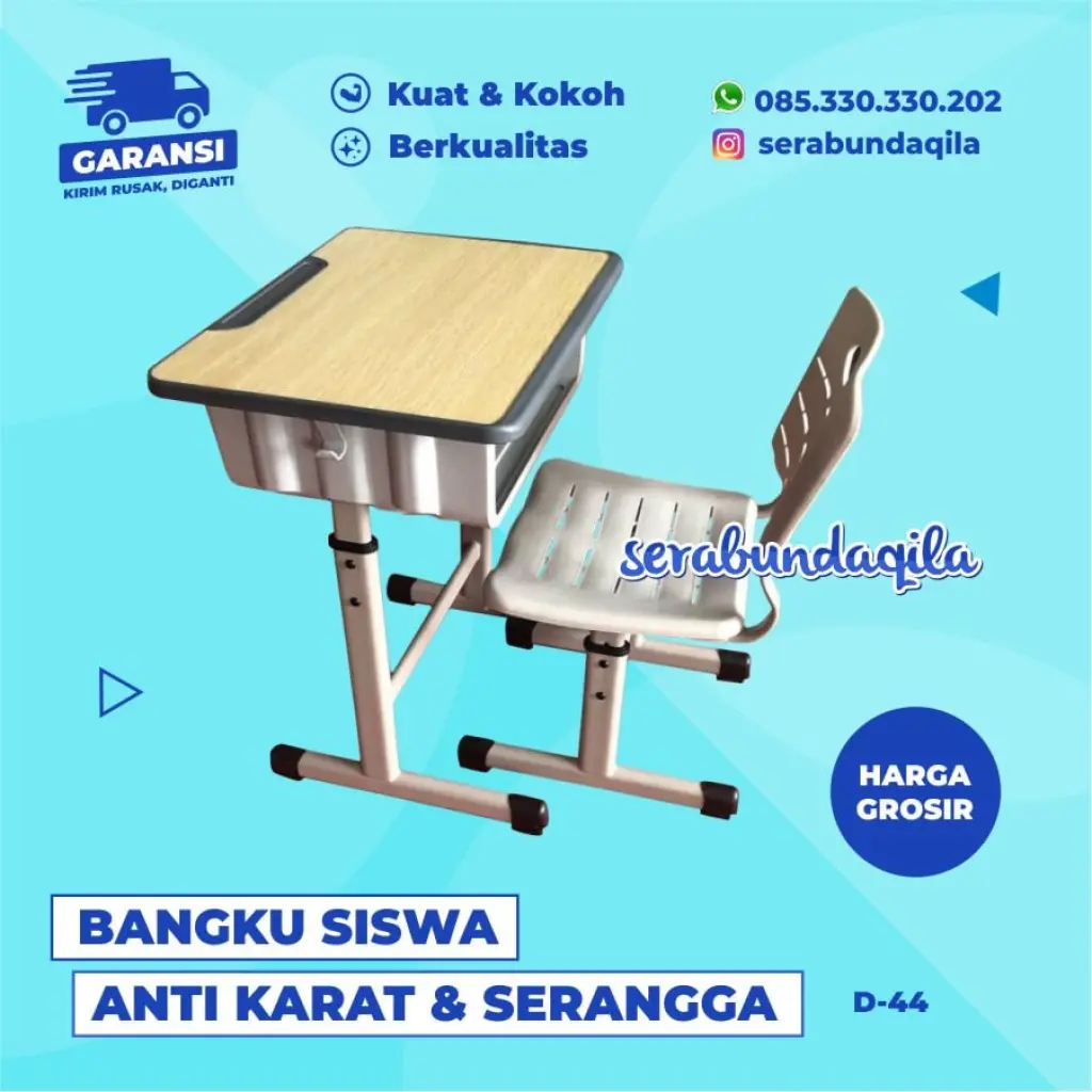 D44 meja sekolah besi murah grosir