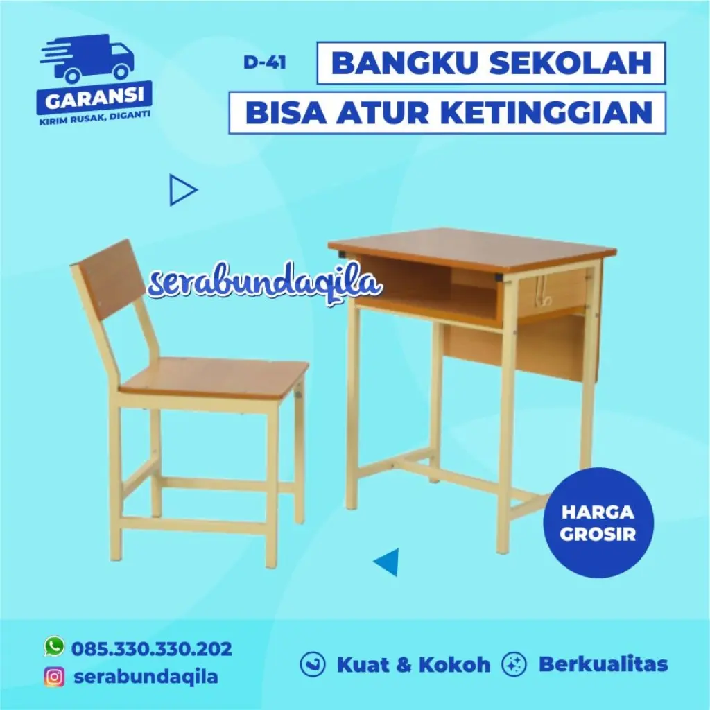 D41 type meja kursi besi untuk SDSMPSMA