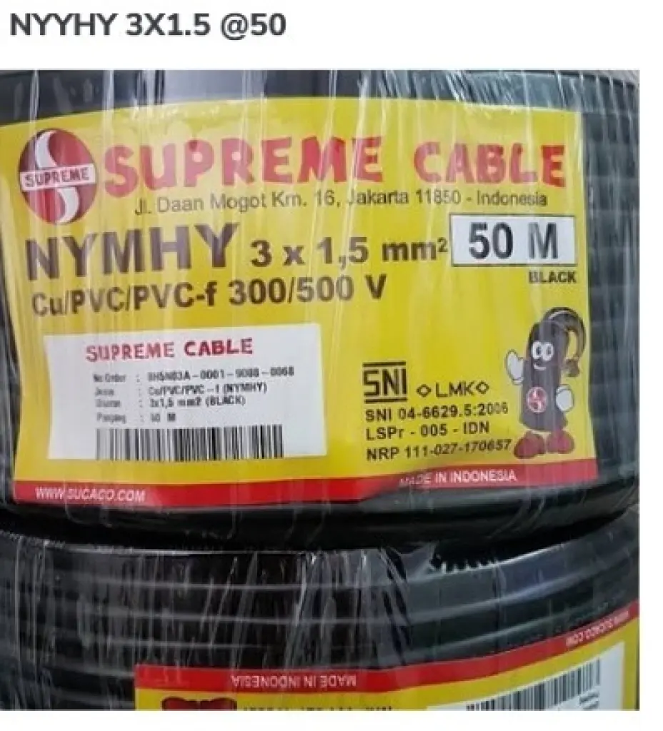 Kabel NYMHY 3 x 15 mm  50 meter