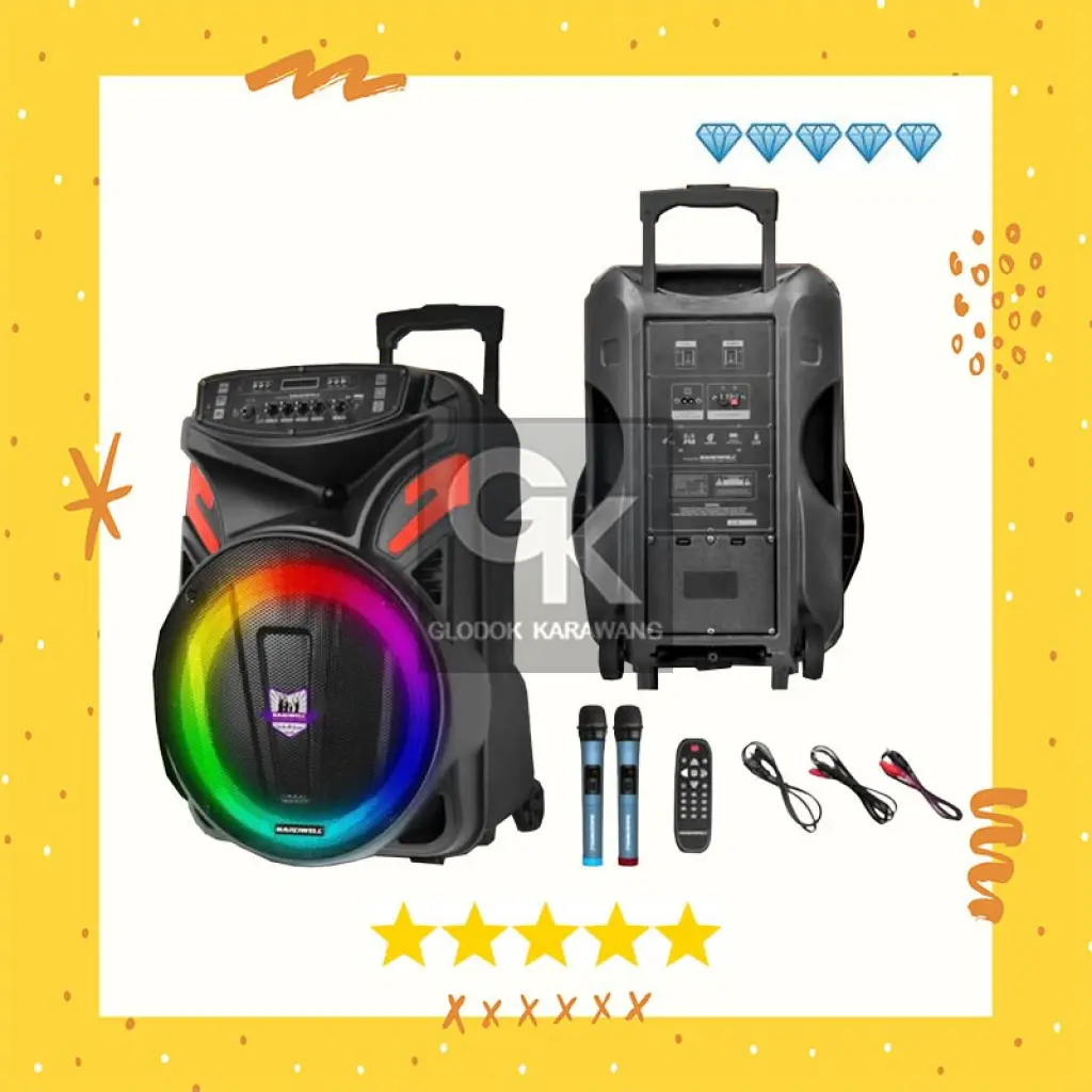 Speaker Portable Meeting 15 Inch HARDWELL PARTY 15 UHF Original