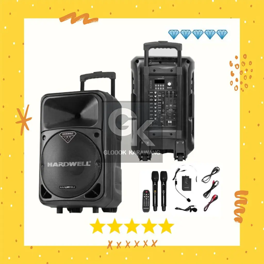 Speaker Portable Meeting 12 Inch HARDWELL POWERFUL 12 PRO Original