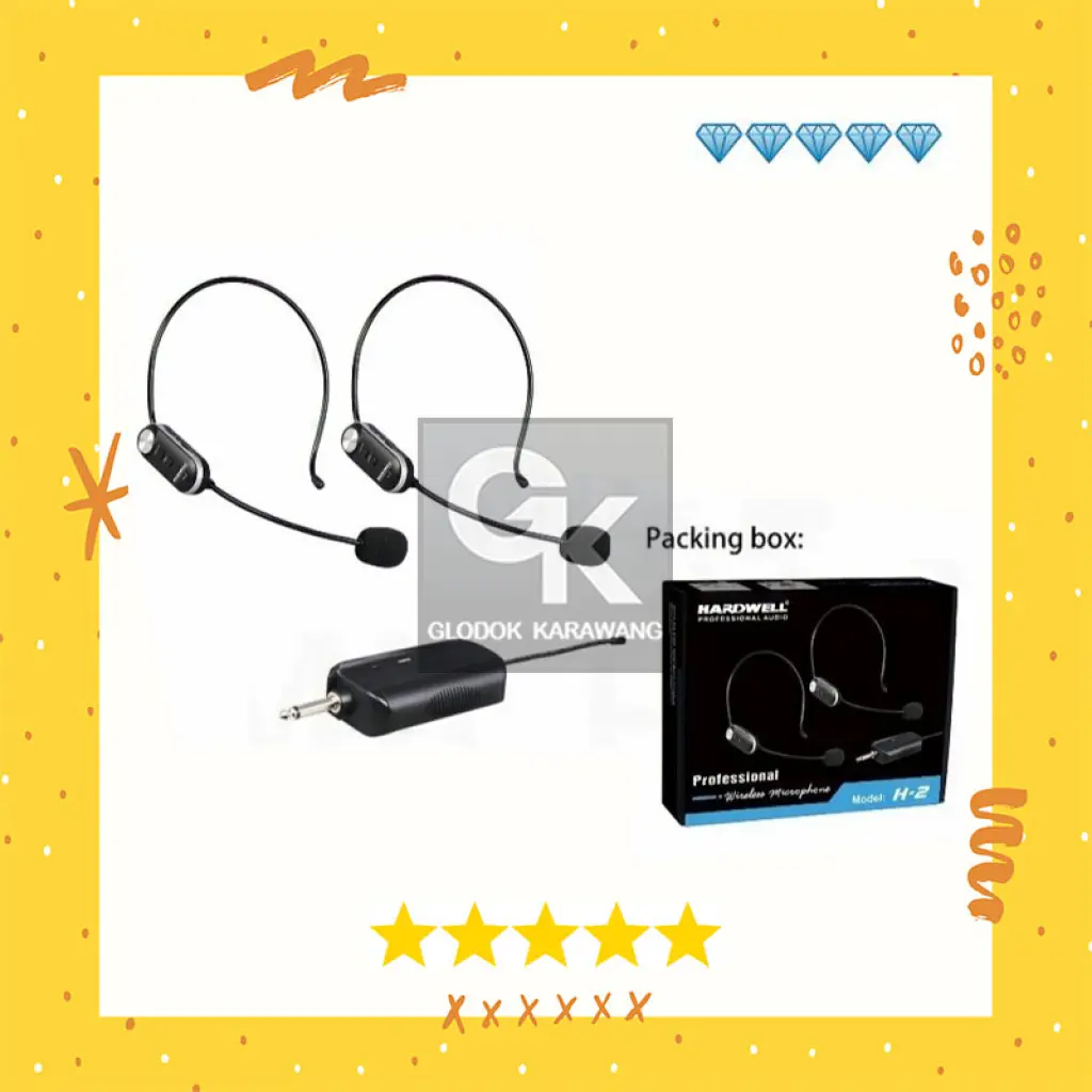 Microphone Wireless Dual Headset HARDWELL H2 Original