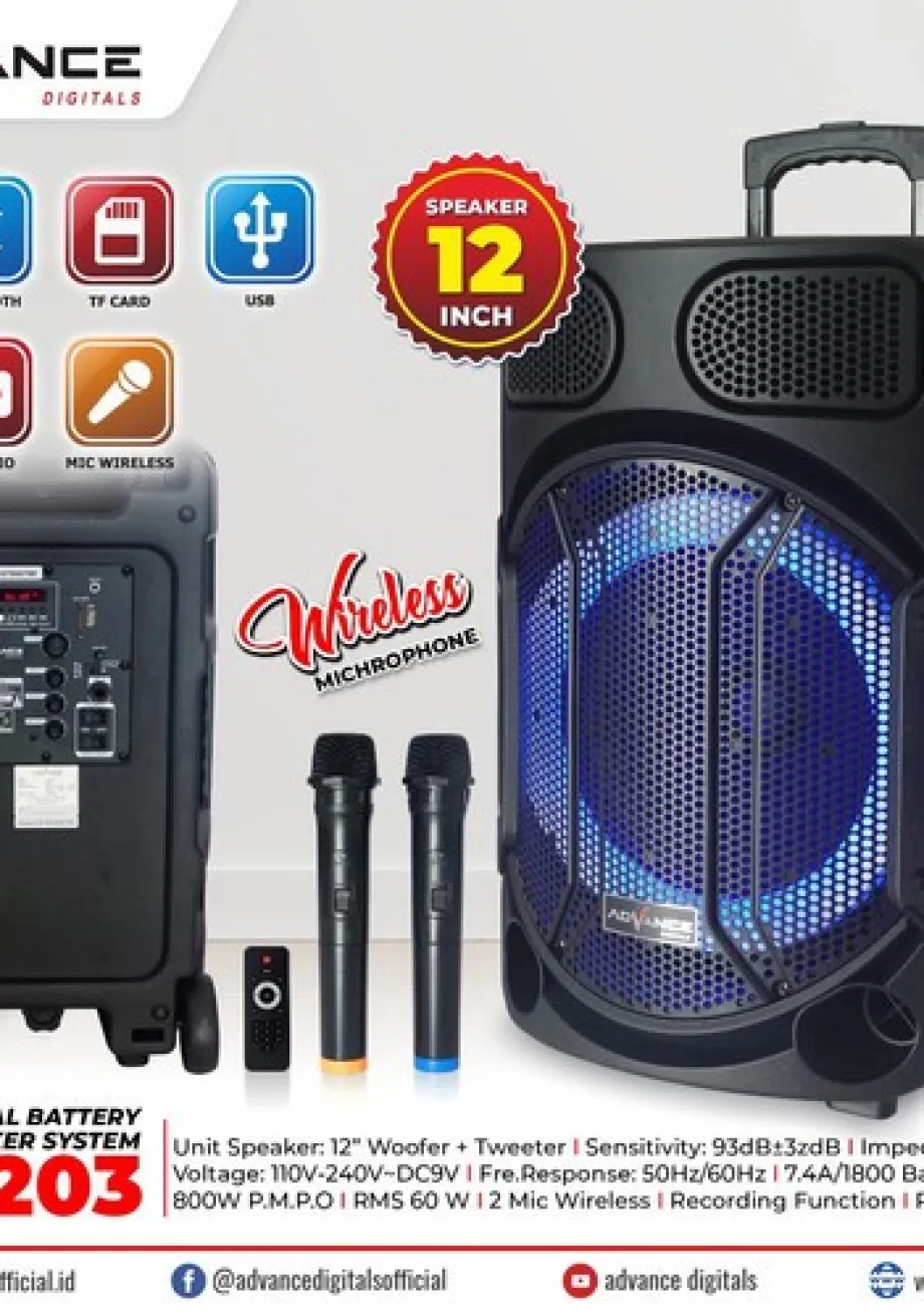 Speaker Speaker Portable 12 Inch K1203 Advance 2 ~item/2022/7/14/1203