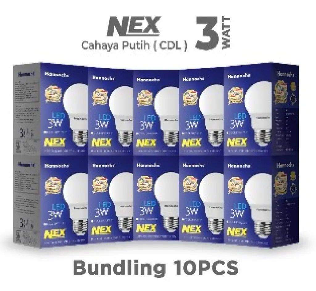 ELC LAMPU LED HANNOCH 3WATT ISI 10 PCS