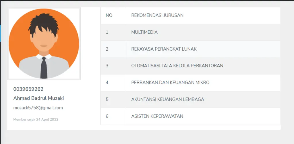 APLIKASI SISTEM PAKAR REKOMENDASI PENJURUSAN SISWA SMK