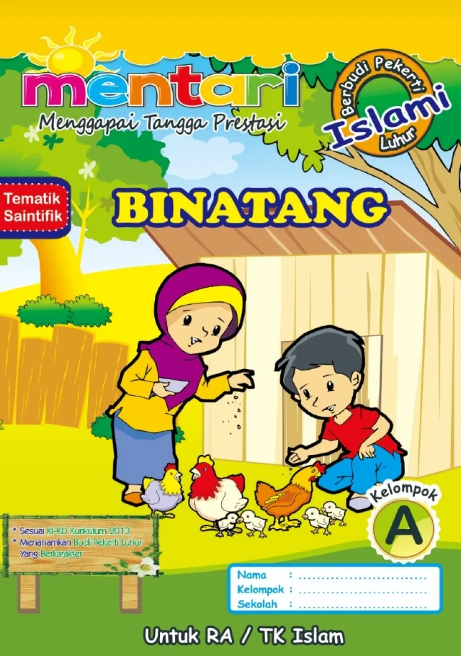 Buku Tulis Sekolah MENTARI TEMA ISLAMI BINATANG A 1 ~item/2022/9/16/binatang_islami_a