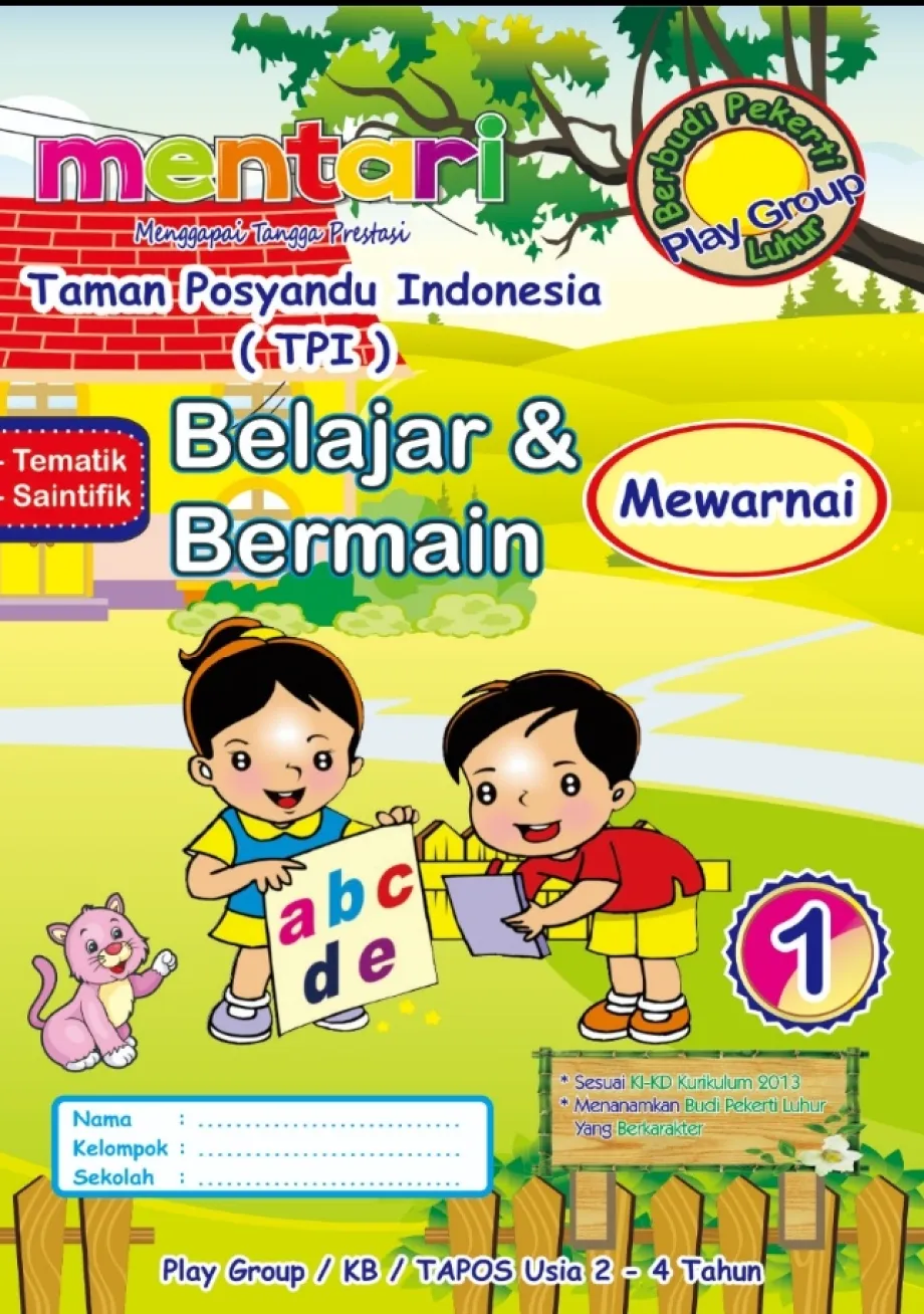 Buku Tulis Sekolah MENTARI TAPOS 1 BELAJAR & BERMAIN 1 ~item/2022/9/16/tapos_1