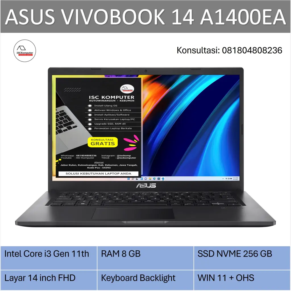 ASUS VIVOBOOK 14 A1400EA I3 1115G4
