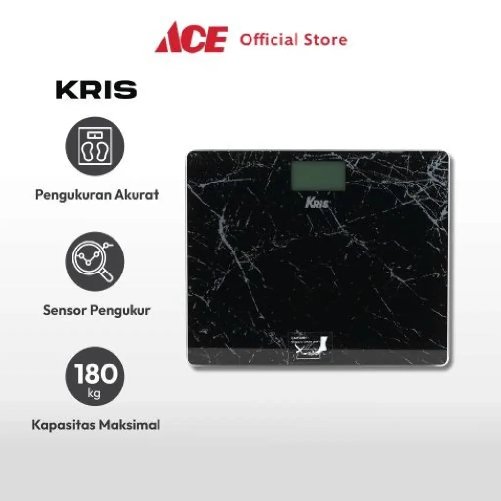 Kris Timbangan Badan Digital S875  Hitam