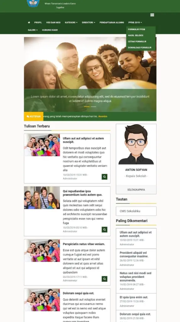 Pembuatan Website SD Negeri 1 Guci kabTegal
