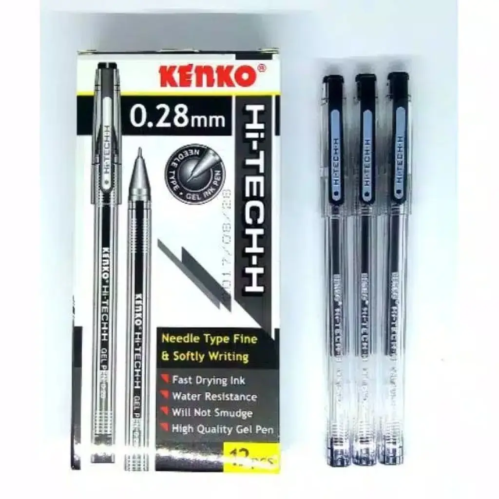 Pulpen Kenko Easy Gel 028 Hitam  1 Lusin