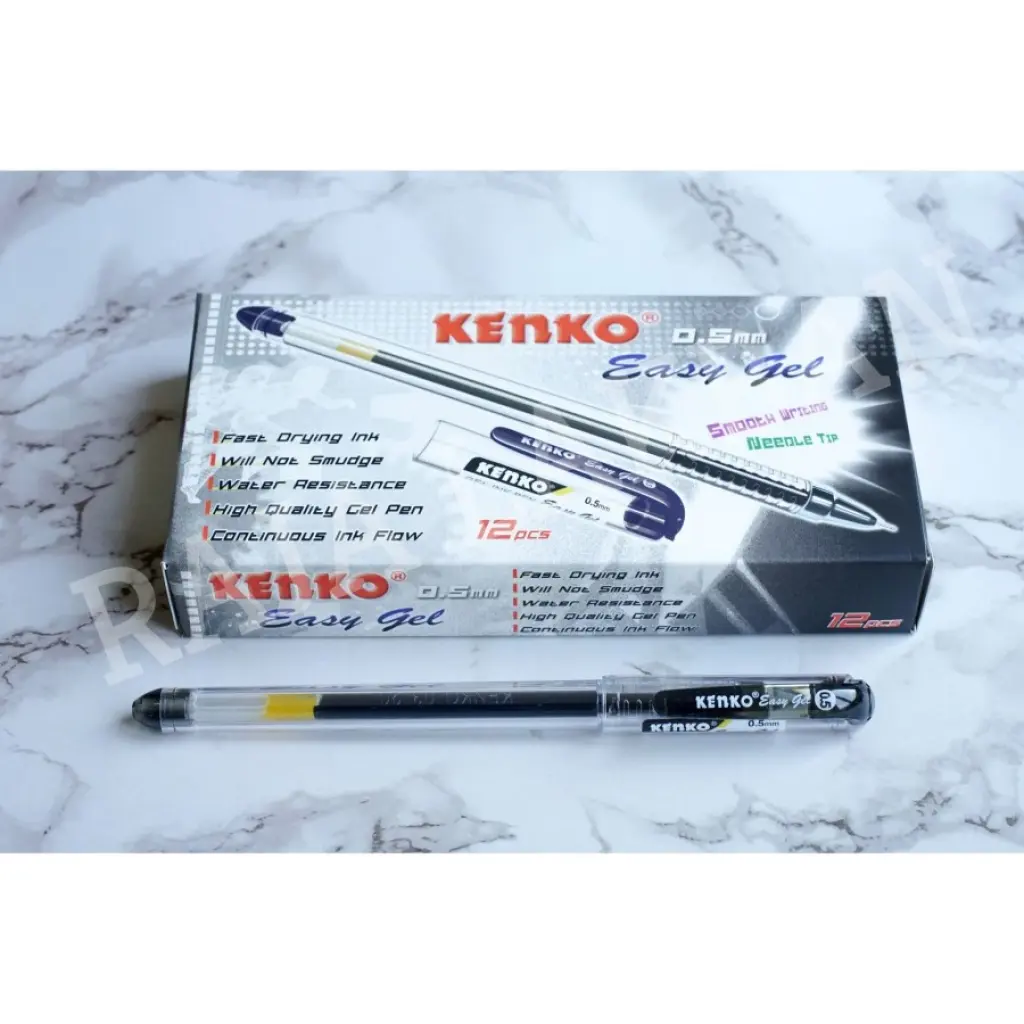 Pulpen Kenko Easy Gel 05 Hitam  1 Lusin 