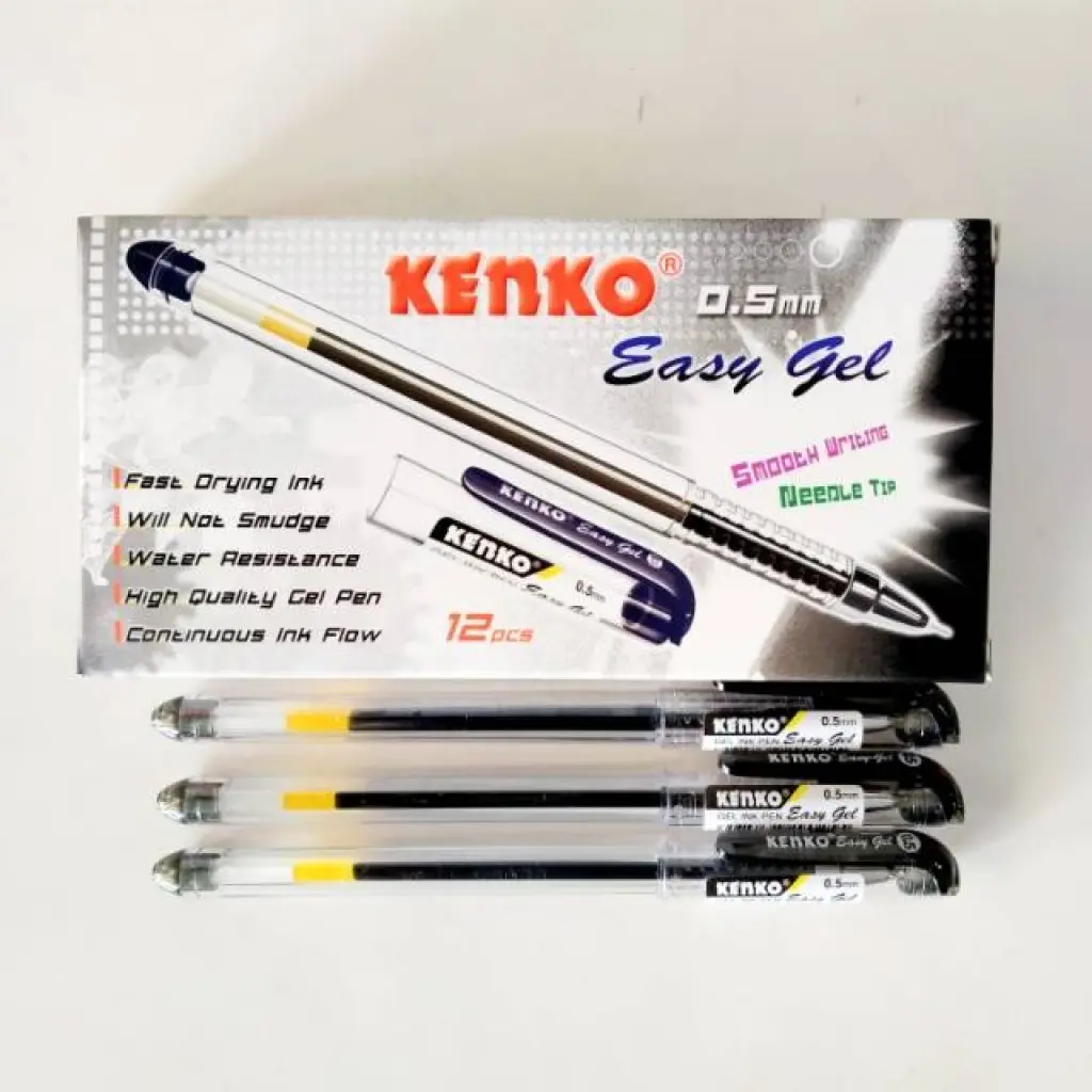 PULPEN GEL KENKO EASY GEL 05 MM  HITAM