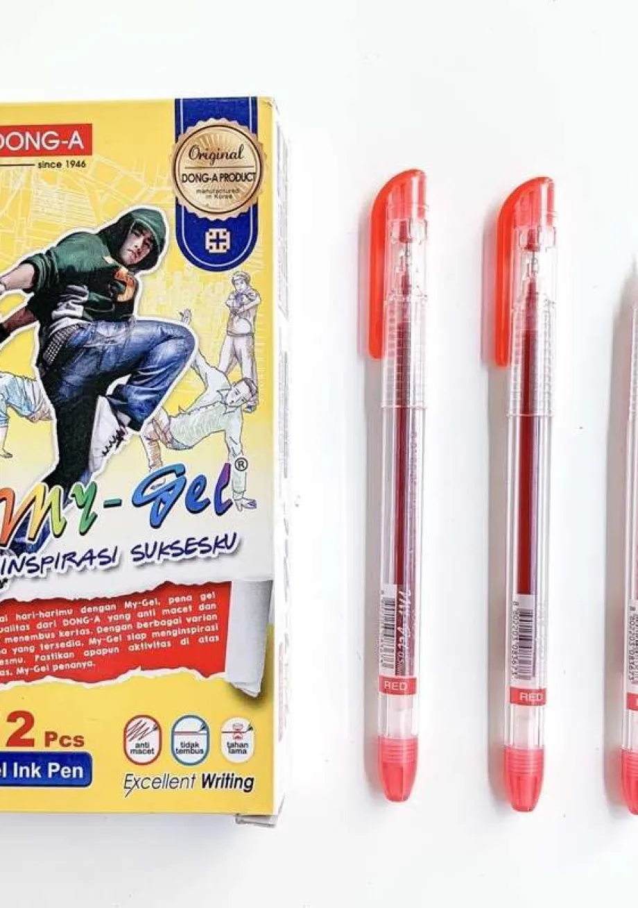 Pulpen PENA MY-GEL DONG A - MERAH 1 ~item/2024/1/16/pena_my_gel_dong_a_merah